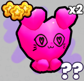Exclusive Heart Balloon Cat (x2)