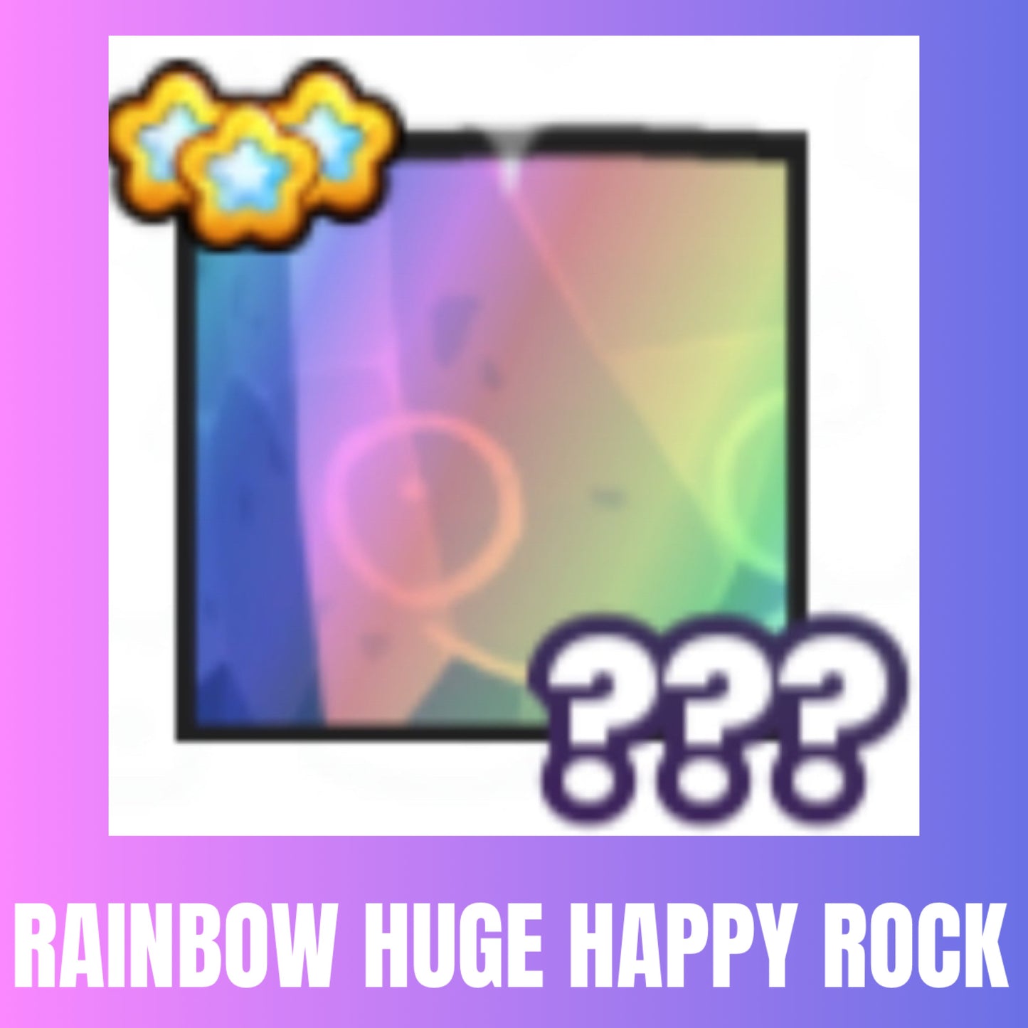 Huge Rainbow Happy Rock