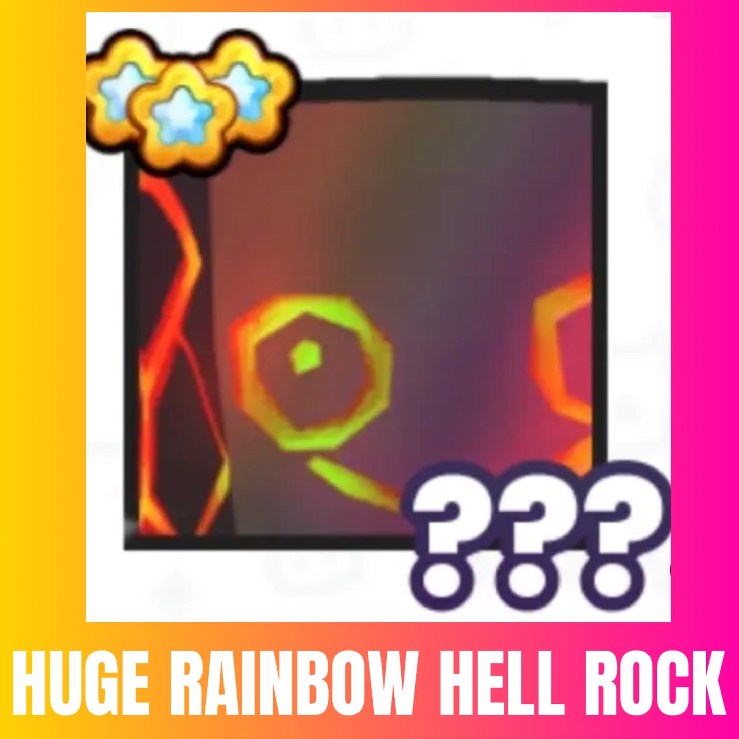 Huge Rainbow Hell Rock