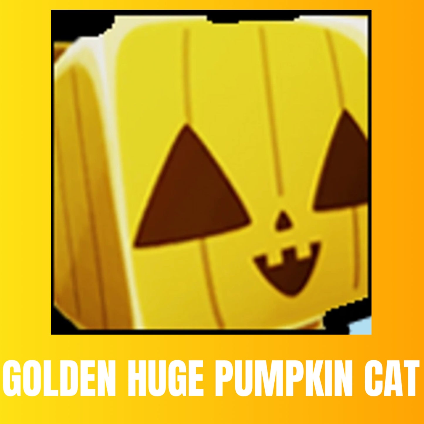 Golden Huge Pumpkin Cat